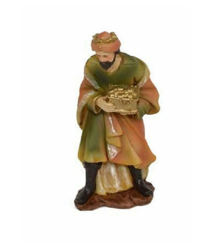 Statuina Melchiorre 12cm Per Presepe In Resina Decoro Natale Natalizio Nativita'         