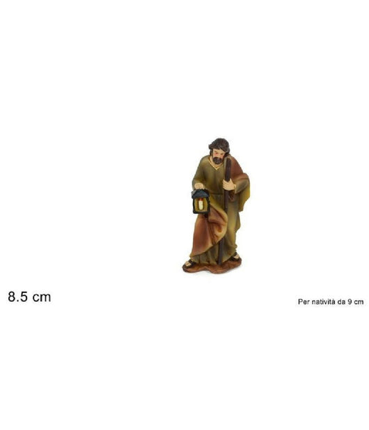 Statuina San Giuseppe 8.5cm Per Presepe In Resina Decoro Natale Natalizi Natività          