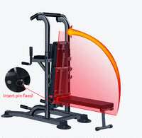 Stazione Fitness Multifunzione Power Tower chin-up dip station dotata di barra regolabile panca per trazioni,flessioni e addominali