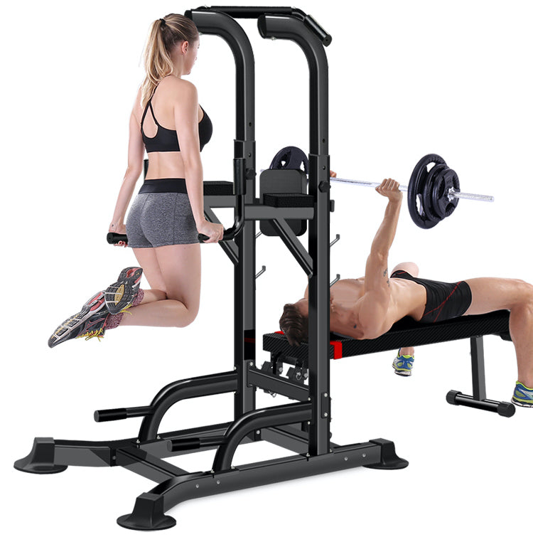 Stazione Fitness Multifunzione Power Tower chin-up dip station dotata di barra regolabile panca per trazioni,flessioni e addominali