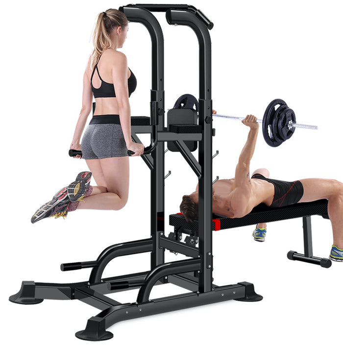 Stazione Fitness Multifunzione Power Tower chin-up dip station dotata di barra regolabile panca per trazioni,flessioni e addominali