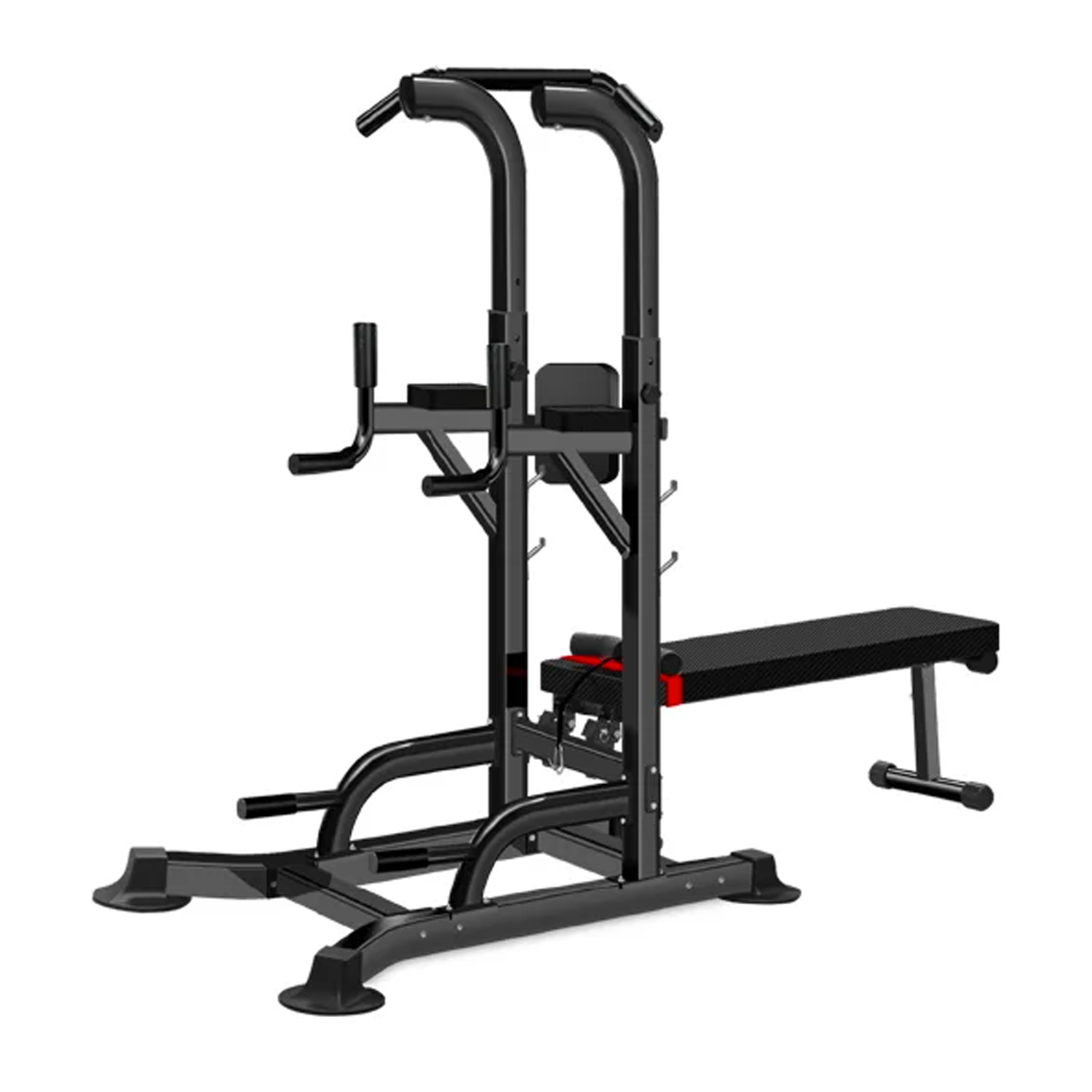 Stazione Fitness Multifunzione Power Tower chin-up dip station dotata di barra regolabile panca per trazioni,flessioni e addominali