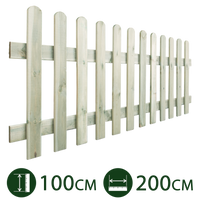 steccato in legno per giardino e recinzioni lungh. cm 200 x 100 h con doghe verticali per esterno impregnato staccionata cod:ferx.pali.17.s