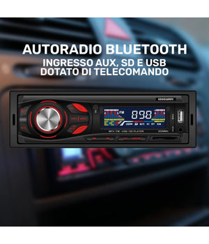 Stereo Auto Autoradio Bluetooth Ingresso Aux, Sd E Usb 4 X 45w Con Telecomando         