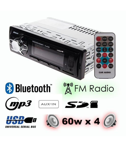 Stereo Auto Autoradio Cd Dvd Mp3 Mp4 Sd Usb Aux In 60wx4 Frontalino Estraibile         