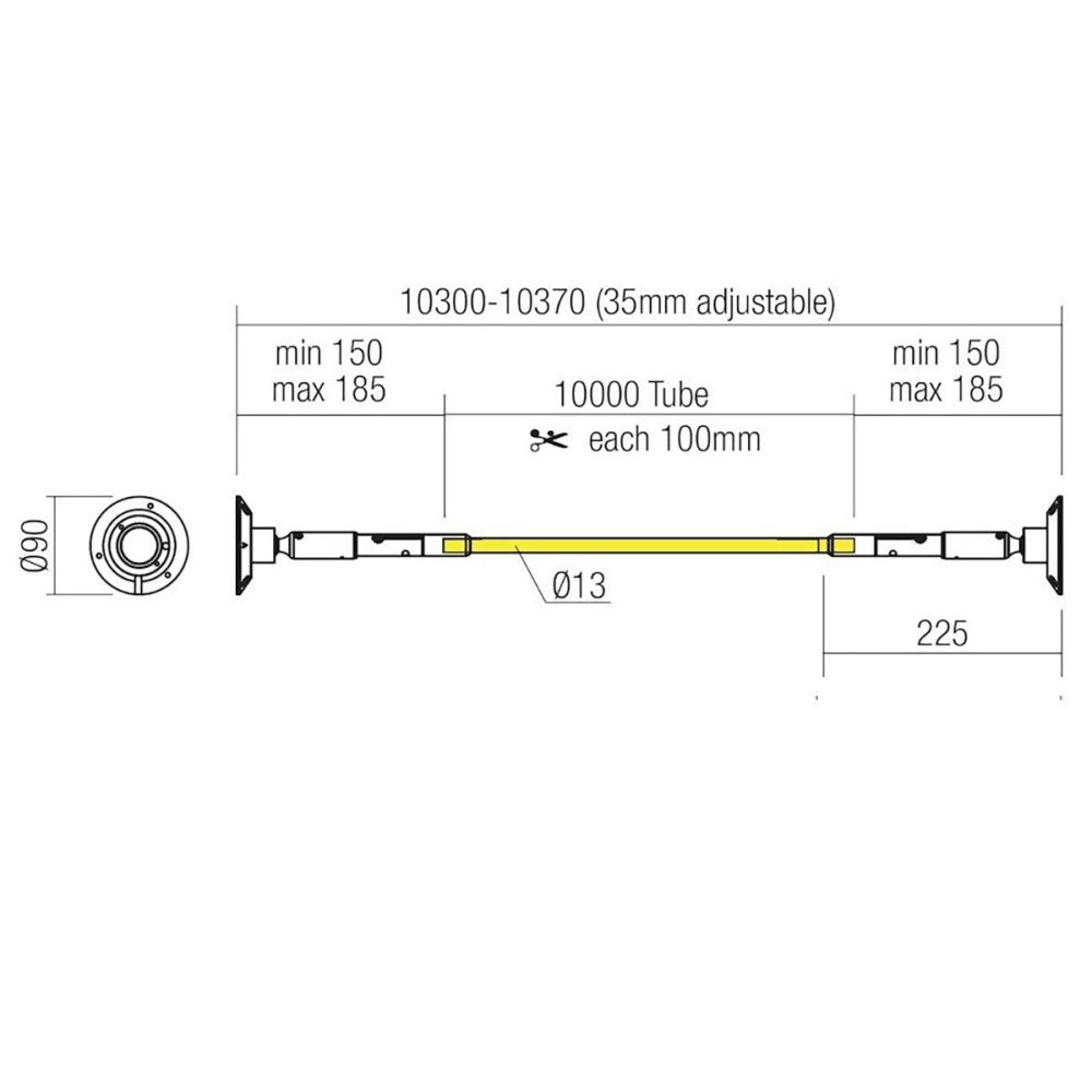 Striscia flessibile led redo group freedom 360 90w bianco 10mt illuminazione diffusa parete soffitto, tonalità luce 4000