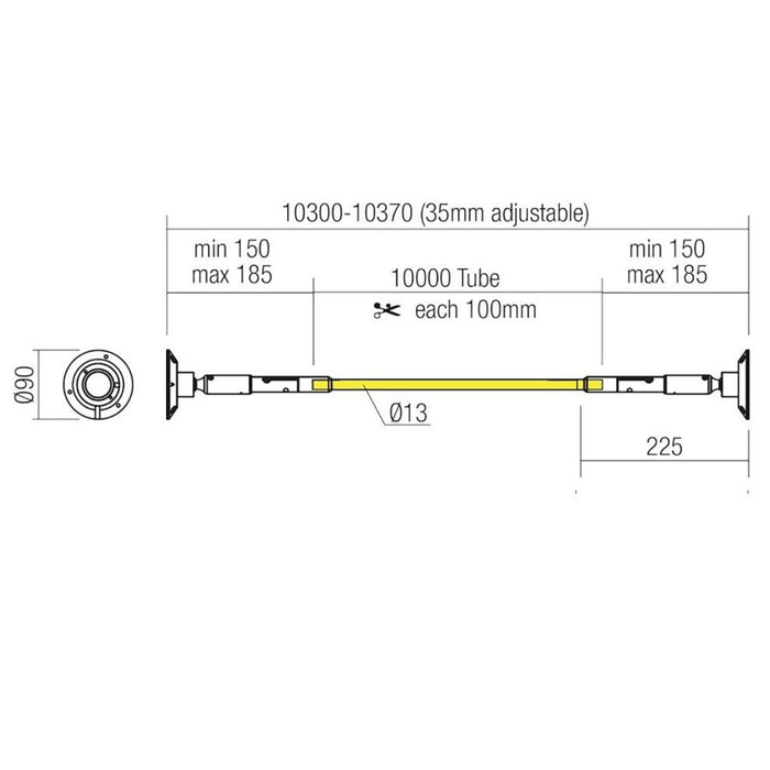 Striscia flessibile led redo group freedom 360 90w bianco 10mt illuminazione diffusa parete soffitto, tonalità luce 4000