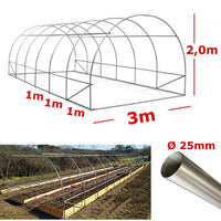 Struttura Serra Easy 3x11m tunnel ad archi