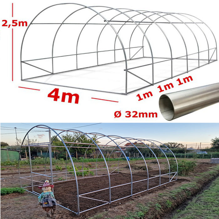 Struttura Serra Easy 4x4m tunnel ad archi