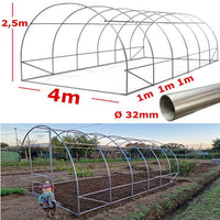 Struttura Serra Easy 4x4m tunnel ad archi