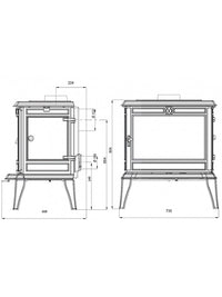 Stufa a legna a libera installazione - ATHENA S12 ECO