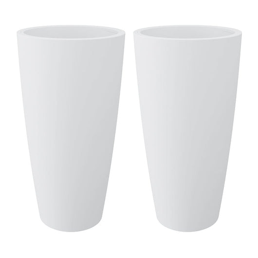 Vaso Style 2 pezzi cm  36x70 H  -  colore: bianco - AMZ2R3636B