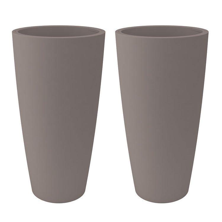 Vaso Style 2 pezzi cm  38x85 H  -  colore: tortora - AMZ2R3638T