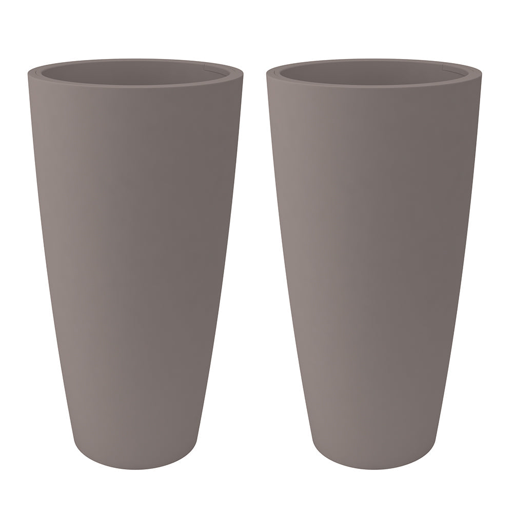 Vaso Style 2 pezzi cm  36x70 H  -  colore: tortora - AMZ2R3636T