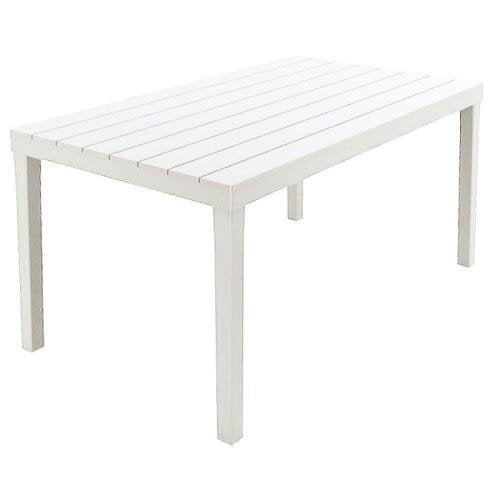 Tavolo da giardino 6 posti 138x78x72h cm in plastica effetto legno Tavolo per esterno colore banco Tomaino