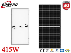 Pannello Solare Fotovoltaico 415W Monocristallino 172x113x30 Half-Cut Semicella