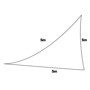 Santa Cruz - Vela ombreggiante triangolare 500x500x500 cm in PE 180g/m²
