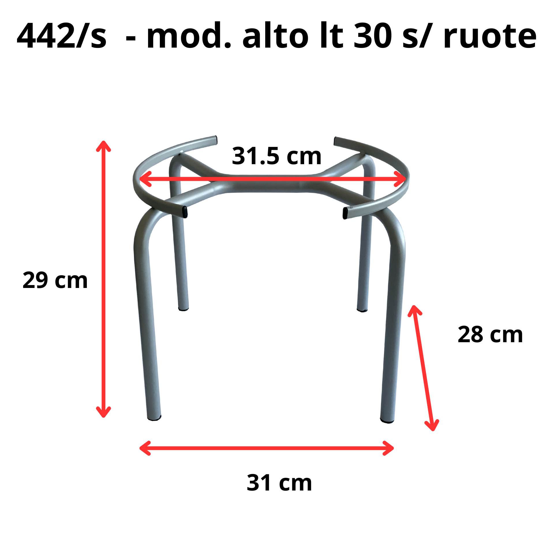 Supporto fusti e botti da 30 lt alto - SUPP442SR