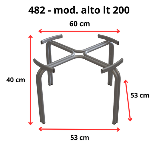 Supporto fusti e botti da 200 lt basso - SUPP482