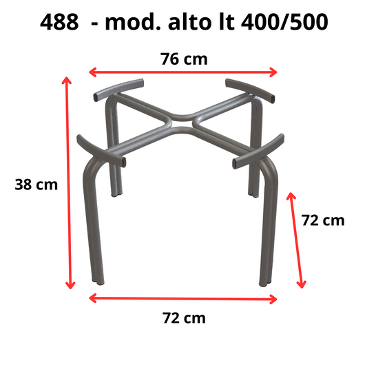 Supporto fusti e botti da 400/500 lt basso - PFS488