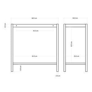 Supporto per Lavello da Giardino in Metallo Sup.ponimi XL Nero