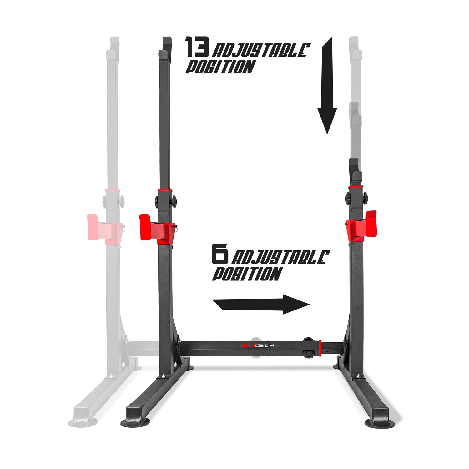 Supporto per bilanciere rastrelliera rack & dip | peso max. 150 kg | regolabile