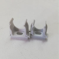 Supporto a scatto clips fissa tubo da 20mm colore grigio - 20pz