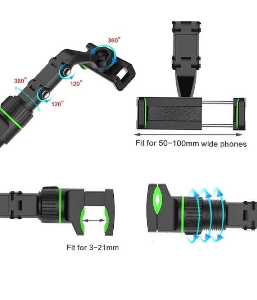 Supporto Da Auto Specchietto Retrovisore Per Cellulari Navigatore Smartphone         