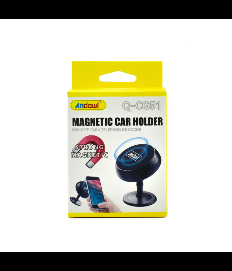 Supporto Magnetico Porta Cellulare Da Auto Per Smartphone Gps Autoadesivo Q-cg51         