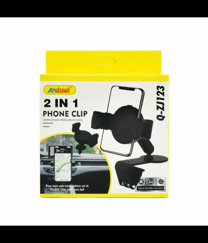 Supporto Per Auto Cellulare 4.0 â€“ 6.5â€³ Ganci Regolabili Multifunzionale Q-zj123         