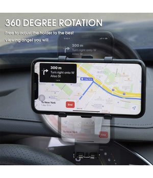 Supporto Per Cellulare Da Auto Girevole A 360° Per Smartphone Da 4 A 7 Pollici         