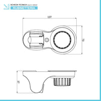 Supporto per doccetta a ventosa in ABS cromato