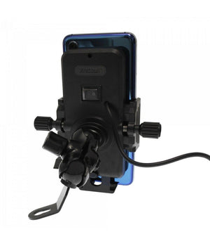 Supporto Porta Cellulare Con Presa Usb Per Moto Bici Ricarica 5v 2.1a Q-cd66         