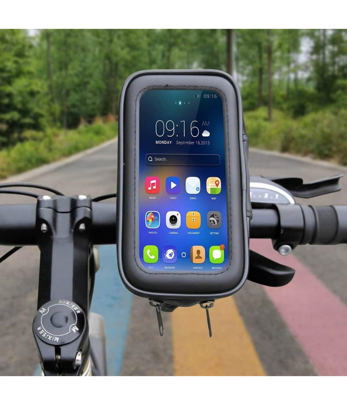 Supporto Telefono Da 6,3" Per Moto Bici Borsa Mountain Bike Impermeabile Manubrio         