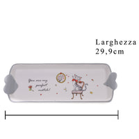 Set 2 Vassoi con Decori Cuori Larghezza 29,9 cm