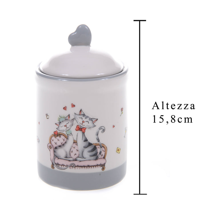 Set 4 Contenitori con Coperchio H 15,8 cm