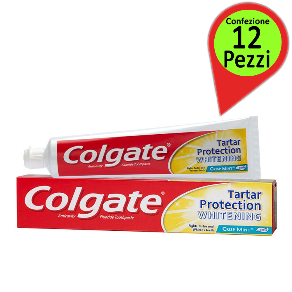 Dentifricio colgate anti tartaro confezione da 12 dentifrici da 75 millilitri ciascuno