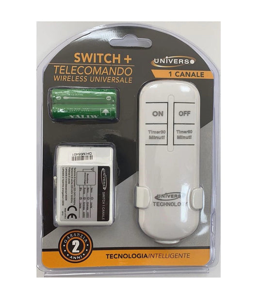 Switch + Telecomando Wireless Universale 1 Canale Tecnologia Intelligente Te-a         