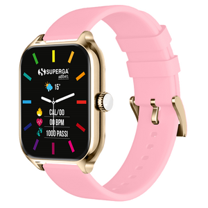 Smartwatch superga alluminio gold quadrata silicone pink f.  swt-stc007