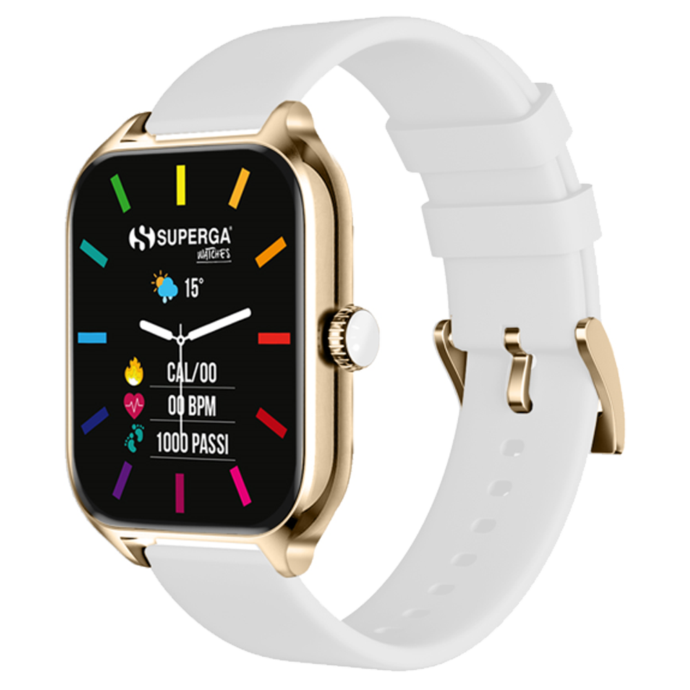 Superga winner smartwatch oro e bianco -  swt-stc008