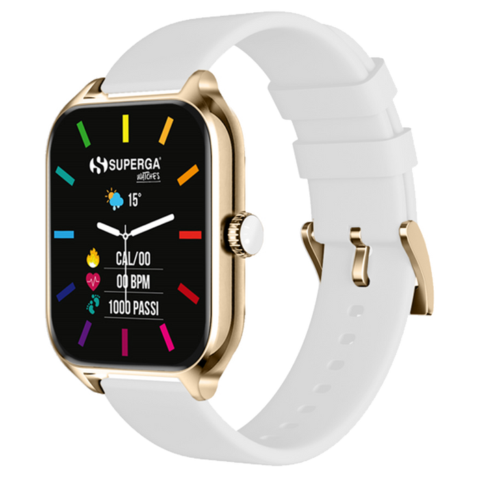 Superga winner smartwatch oro e bianco -  swt-stc008