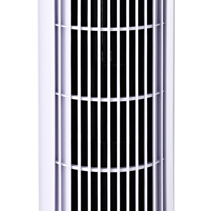 Ventilatore a Torre Oscillante da 45W a 3 Velocità 27x27x75 cm in ABS Bianco