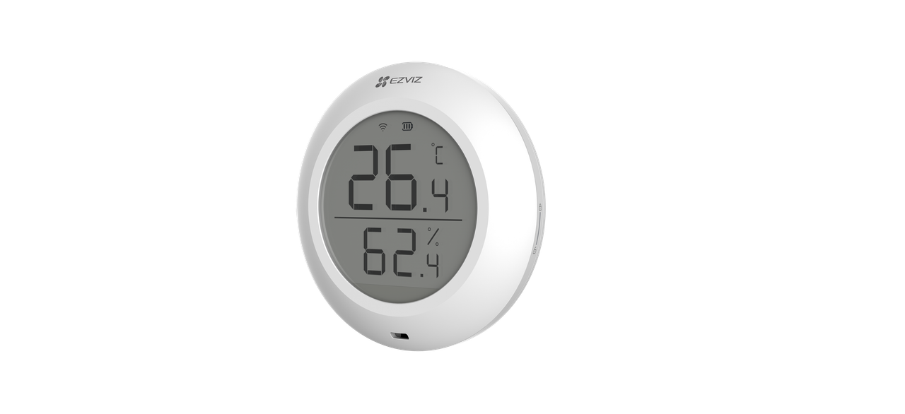 EZVIZ T51C Sensore di temperatura e umidità domestica intelligente, compatibile con centralina A3, a batteria