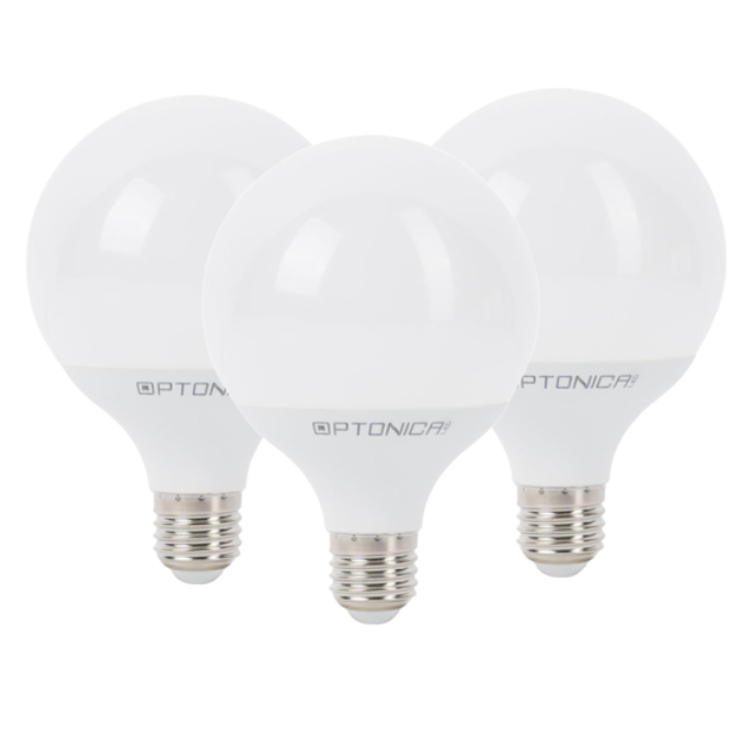 Lampadina led globo e27 12watt resa 70watt risparmio energetico 6000k pezzi 3