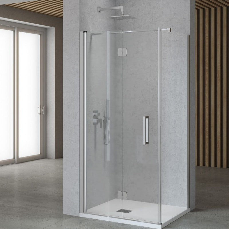 Lato fisso per porta pieghevole edera lf110t 6 millimetri chrome ix box shower *** misure 67-70xh195 cm trasparente, ...