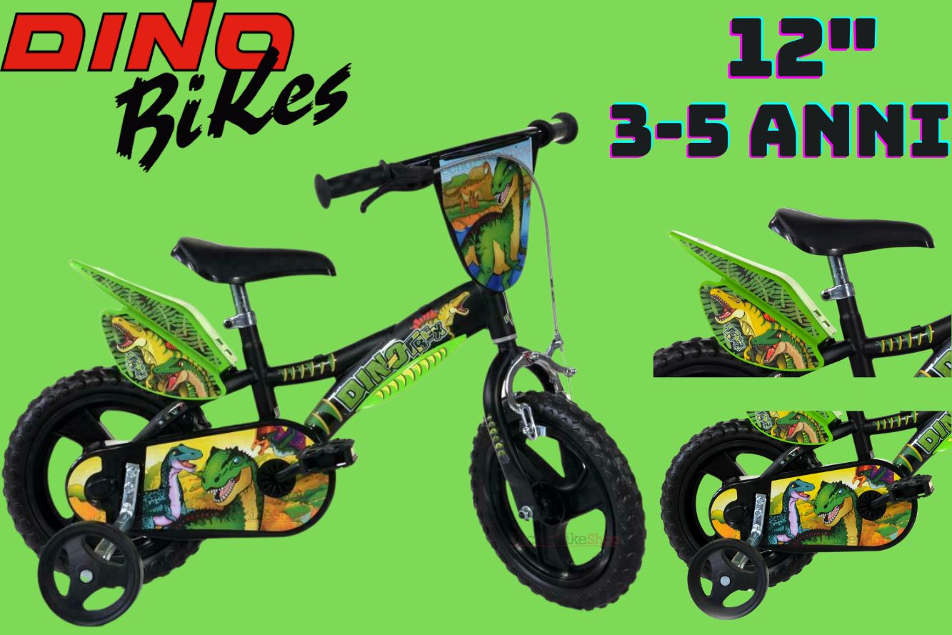 Bicicletta Bambino Dino Bikes Dinosaur DINO T-REX 12 pollici