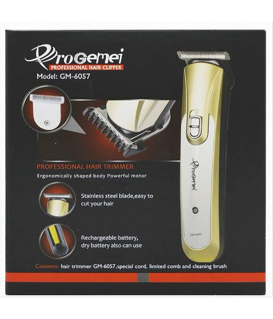 Taglia Capelli Ricaricabile Impermeabile Rasoio Regola Barba Basette Gm-6057         