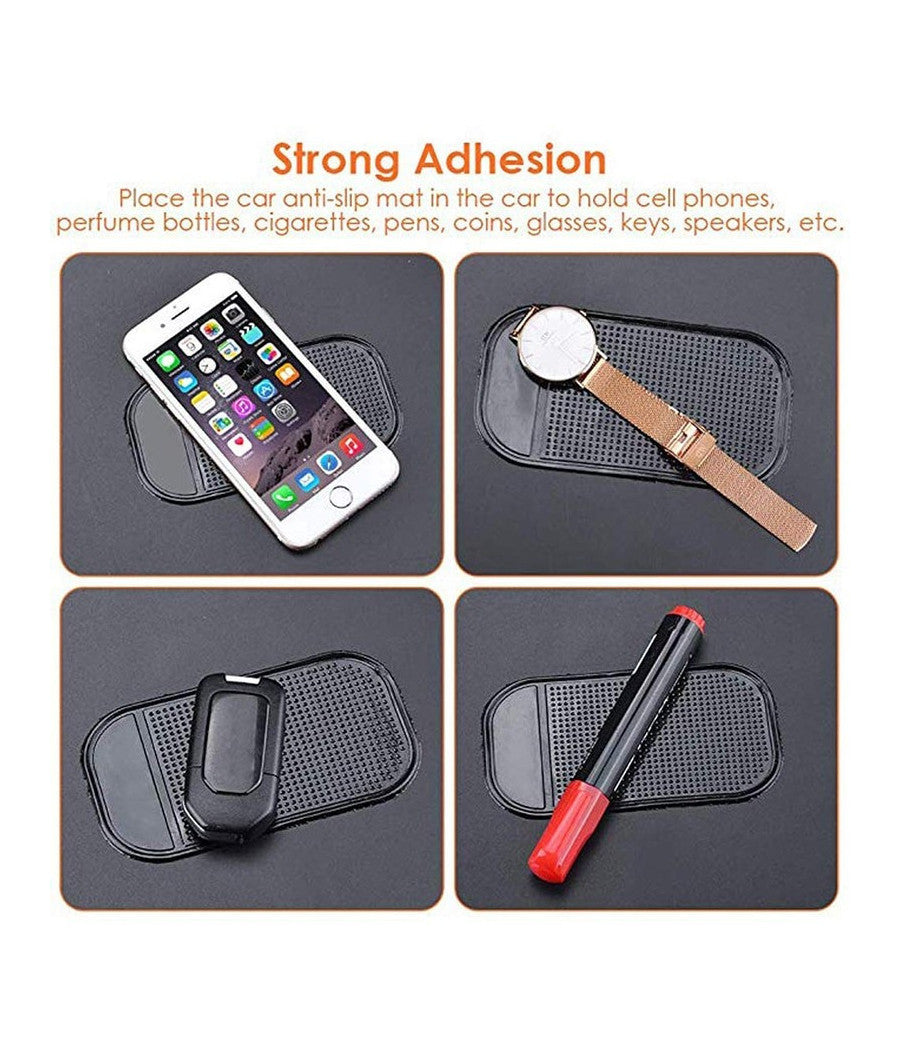 Tappetino Adesivo In Silicone Supporto Antiscivolo Cruscotto Auto Smartphone         