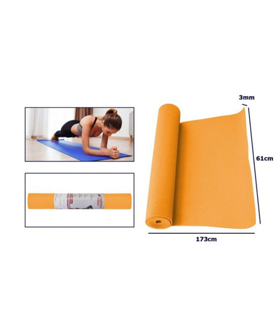 Tappetino Yoga In Pvc 61x173x0.3 Cm Tappeto Aerobica Fitness Pilates Palestra         