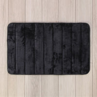 Tappeto bagno 100% poliestere 45x75 nero antiscivolo Memo